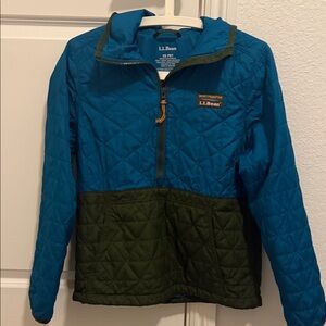 L.L. Bean Two-Tone Blue and Green Puffer Jacket